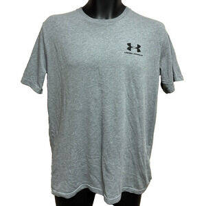 Under Armour Mens T-shirt Size Medium Gray Athletic Heat Gear Short Sleeve